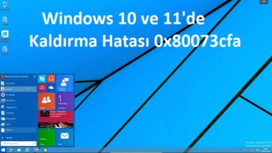 Windows 10 ve 11de Kaldirma Hatasi 0x80073cfa
